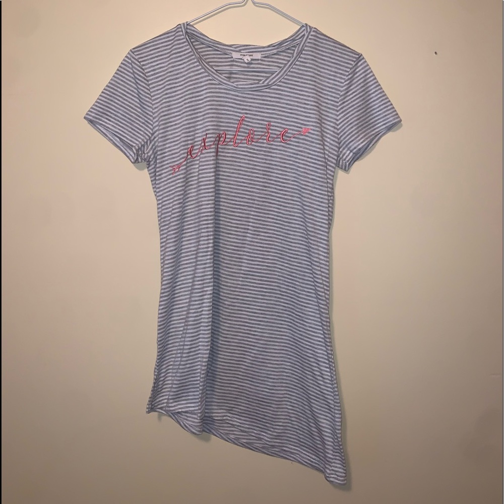 Maurices stripped pink “explore” long shirt